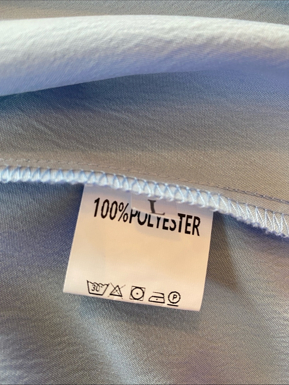 Embroidered Light Blue Puff-Sleeve Peasant Blouse - Picture 6 of 7